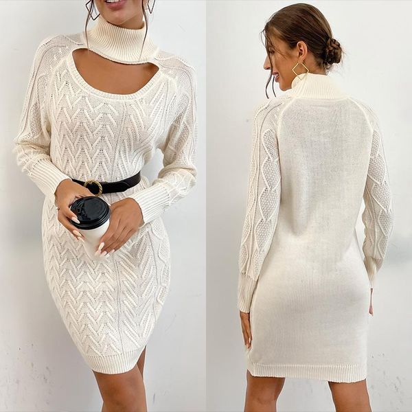 women's sweaters 2021 autumn european and american self-cultivation base high-neck hollow twisted flower solid color sweater dress soft, White;black
women's sweaters 2021 autumn european and american self-cultivation base high-neck hollow twisted flower solid color sweater dress soft, White;black