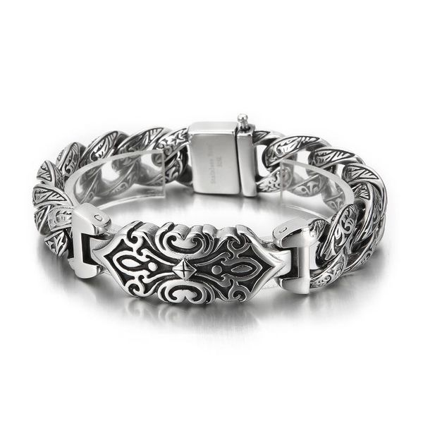 link, chain 316l stainless steel vintage cuban curb bracelet male men trendy bangle friend gift, Black
link, chain 316l stainless steel vintage cuban curb bracelet male men trendy bangle friend gift, Black