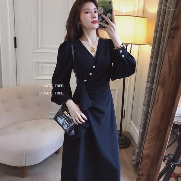 casual dresses women's dress korean one-piece 2021 french style fashion vintage puff sleeves v-neck office long, Black;gray
casual dresses women's dress korean one-piece 2021 french style fashion vintage puff sleeves v-neck office long, Black;gray