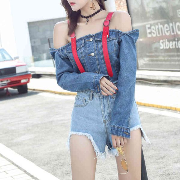 streetwear denim coat for women off shoulder with strap long sleeve tassel jackets female 2021 spring fashion, Black;brown
streetwear denim coat for women off shoulder with strap long sleeve tassel jackets female 2021 spring fashion, Black;brown