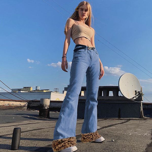 jean high waistband flare boot cut women leopard jeans impression of velvet bell bottoms elegant long-legged pants fancy, Blue
jean high waistband flare boot cut women leopard jeans impression of velvet bell bottoms elegant long-legged pants fancy, Blue