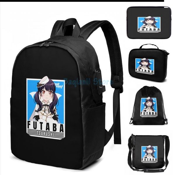 funny graphic print morfonica futaba tsukushi card usb charge backpack men school bags women bag travel laptop
funny graphic print morfonica futaba tsukushi card usb charge backpack men school bags women bag travel laptop