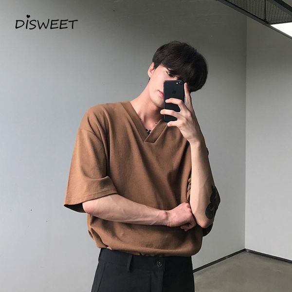 t shirt solid v-neck t-shirt men korean slim short sleeve summer tees men's, White;black
t shirt solid v-neck t-shirt men korean slim short sleeve summer tees men's, White;black