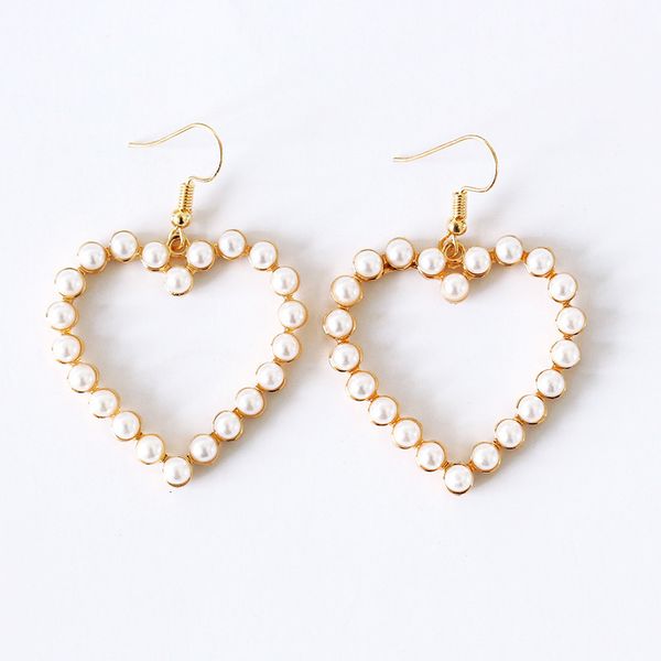 japanese and harajuku soft cute geometric heart-shaped love peach heart sweet pearl earrings accessories, Silver
japanese and harajuku soft cute geometric heart-shaped love peach heart sweet pearl earrings accessories, Silver