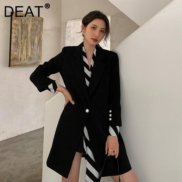 women's suits & blazers deat women blazer zebra striped patchwork tie long sleeve notched one button casual style jacket 2021 summer fa, White;black
women's suits & blazers deat women blazer zebra striped patchwork tie long sleeve notched one button casual style jacket 2021 summer fa, White;black