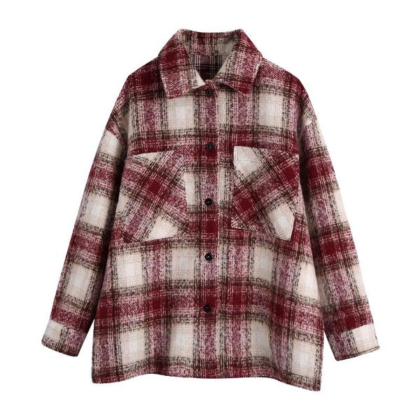 women's jackets leviortin 2021 fashion women oversized check jacket coat with pockets vintage long sleeve snap-button female outerwear, Black;brown
women's jackets leviortin 2021 fashion women oversized check jacket coat with pockets vintage long sleeve snap-button female outerwear, Black;brown