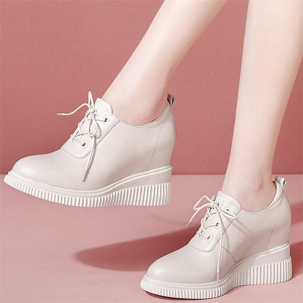 casual shoes women lace up genuine leather wedges high heel pumps female low round toe platform fashion sneakers dress, Black
casual shoes women lace up genuine leather wedges high heel pumps female low round toe platform fashion sneakers dress, Black