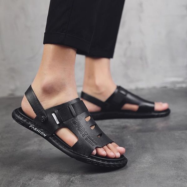 slippers summer men shoes male zomer schoenen mannen mens sandles sandals beach breathable men's leather, Black
slippers summer men shoes male zomer schoenen mannen mens sandles sandals beach breathable men's leather, Black