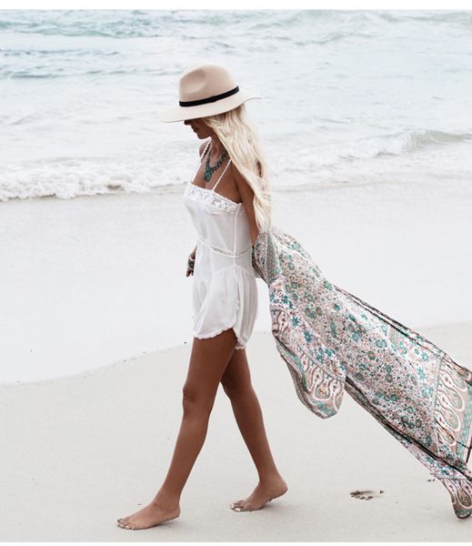 women's swimwear print floral chiffon beach kimono bikini cover-up slim hollow out long cardigan holiday boho covers 6ryu, White;black
women's swimwear print floral chiffon beach kimono bikini cover-up slim hollow out long cardigan holiday boho covers 6ryu, White;black