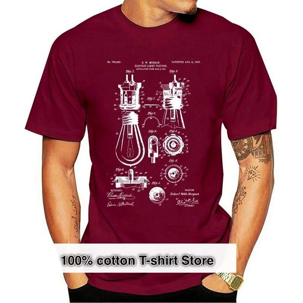 men's t-shirts electric-light fixture bulb patent t-shirt mens gift idea 100% cotton birthday present o-neck tshirts, White;black
men's t-shirts electric-light fixture bulb patent t-shirt mens gift idea 100% cotton birthday present o-neck tshirts, White;black