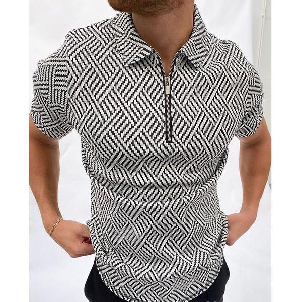 men's t-shirts france men shirt parisian style short-sleeved t-shirt with zipper lapel plaid tshirts male casual tees, White;black
men's t-shirts france men shirt parisian style short-sleeved t-shirt with zipper lapel plaid tshirts male casual tees, White;black