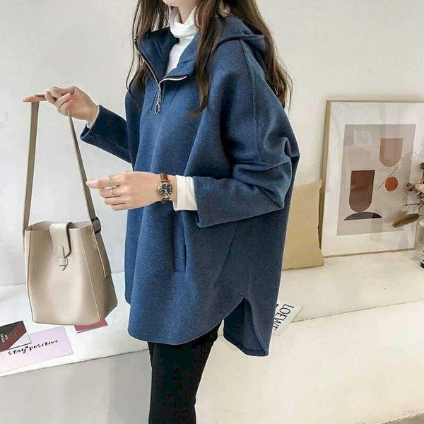 women's woolen cloak coat autumn winter style hoodies oversized clothes thickened loose large size dragon phoenix jacket & sweatshirts, Black
women's woolen cloak coat autumn winter style hoodies oversized clothes thickened loose large size dragon phoenix jacket & sweatshirts, Black
