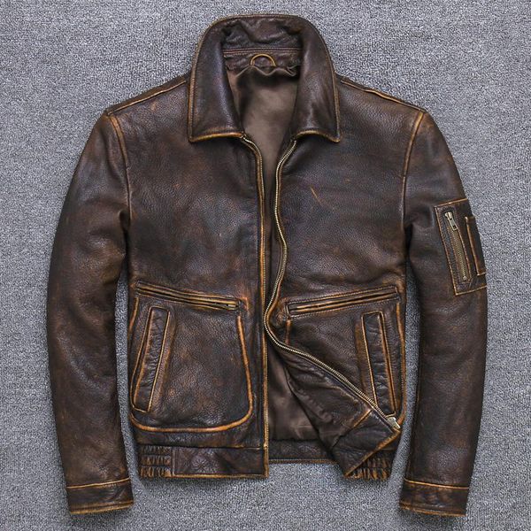 men's leather & faux fur man lapel short fund genuine clothing jacket imitate do used head layer thick and soft, Black
men's leather & faux fur man lapel short fund genuine clothing jacket imitate do used head layer thick and soft, Black