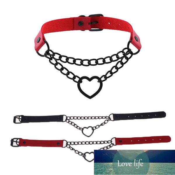1pcs women gothic choker black red necklace pu collar chains maid punk cosplay accessories, Golden;silver
1pcs women gothic choker black red necklace pu collar chains maid punk cosplay accessories, Golden;silver