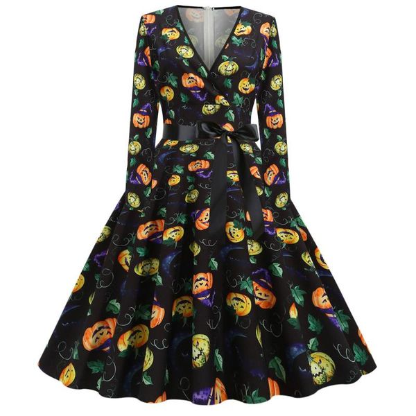 casual dresses pumpkin print halloween women vintage long sleeve 1950s housewife evening party prom elegant plus size, Black;gray
casual dresses pumpkin print halloween women vintage long sleeve 1950s housewife evening party prom elegant plus size, Black;gray