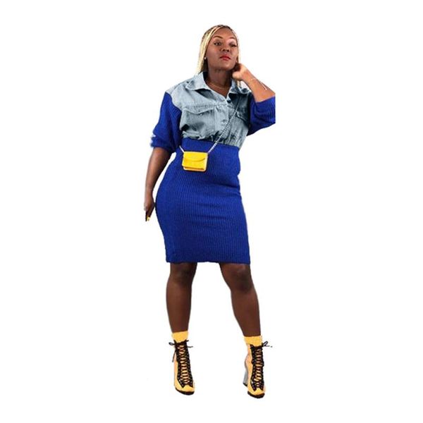 two piece dress tmustobe denim 2 set women casual patchwork jeans jacket and high waist skirts suits streetwear bodycon outfits female, White
two piece dress tmustobe denim 2 set women casual patchwork jeans jacket and high waist skirts suits streetwear bodycon outfits female, White
