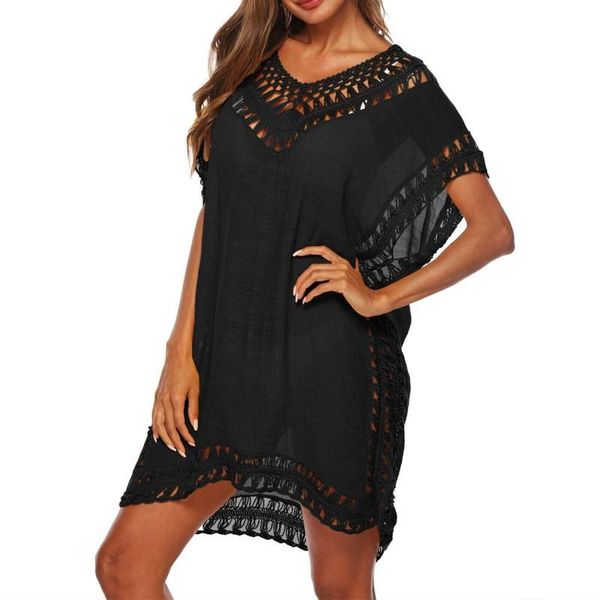 hirigin women girl bikini swimwear solid hollow loose beachwear cover up summer crochet lace blouse beach bathing suit women's, White;black
hirigin women girl bikini swimwear solid hollow loose beachwear cover up summer crochet lace blouse beach bathing suit women's, White;black