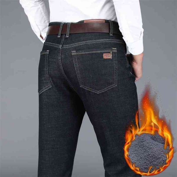 winter men's warm jeans business fashion classic style black blue denim straight fleece thick pants male brand trousers 210723
winter men's warm jeans business fashion classic style black blue denim straight fleece thick pants male brand trousers 210723