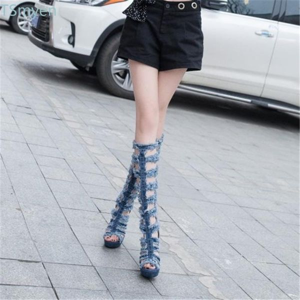 boots summer women long tight chunky heel deep toe over the knee hole jean cool platform high heels designer shoes, Black
boots summer women long tight chunky heel deep toe over the knee hole jean cool platform high heels designer shoes, Black