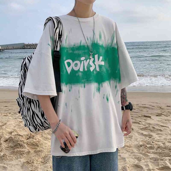 summer loose fitting short sleeve t-shirt letter printing fashion brand large men's youth student t-shirt, White;black
summer loose fitting short sleeve t-shirt letter printing fashion brand large men's youth student t-shirt, White;black