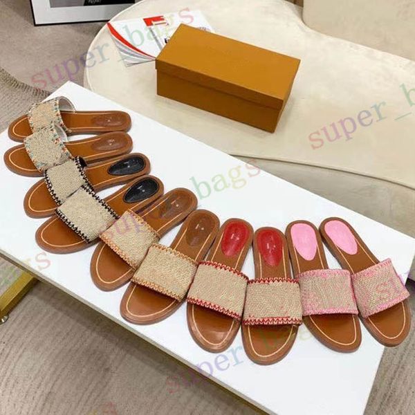 women slippers fashion designers flat slides flip flops luxurys platform rubber straw embroidery sandals outdoor loafers with box, Black
women slippers fashion designers flat slides flip flops luxurys platform rubber straw embroidery sandals outdoor loafers with box, Black