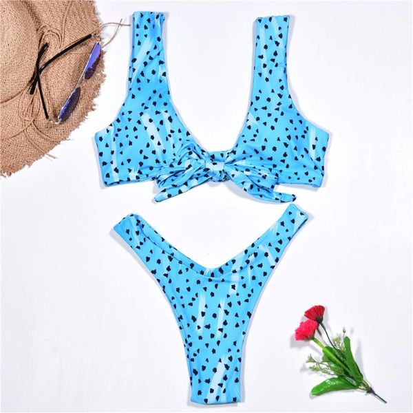 women's swimwear dot print knot bandeau bikini set strapless high cut leg women thong push up bathing suit swimsuit blue, White;black
women's swimwear dot print knot bandeau bikini set strapless high cut leg women thong push up bathing suit swimsuit blue, White;black