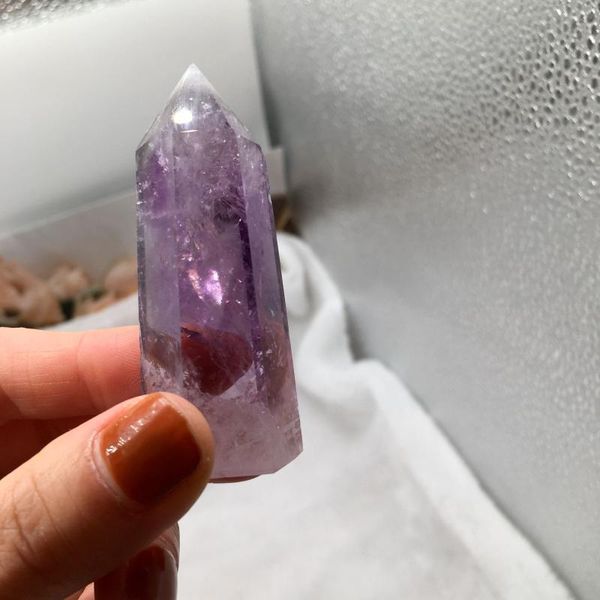 decorative objects & figurines 1pc natural amethyst crystal point mineral ornament healing wand home decoration study room diy gifts
decorative objects & figurines 1pc natural amethyst crystal point mineral ornament healing wand home decoration study room diy gifts