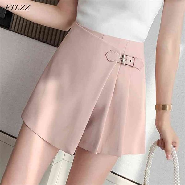 spring summer women high waist wide leg ruffles short casual female asymmetrical loose black pink ladies shorts 210430, White;black
spring summer women high waist wide leg ruffles short casual female asymmetrical loose black pink ladies shorts 210430, White;black