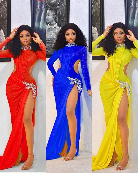 2021 plus size arabic aso ebi high split prom dresses lace sheath long sleeves evening formal party second bridesmaid reception gowns dress, Black
2021 plus size arabic aso ebi high split prom dresses lace sheath long sleeves evening formal party second bridesmaid reception gowns dress, Black