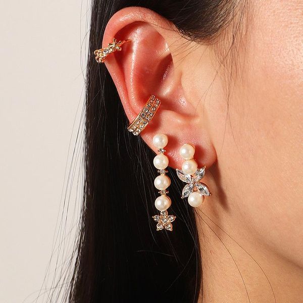 hoop & huggie 4 pcs trendy pearl c-shaped half circle crystal earrings set for women korean harajuku bridal wedding statement jewelry, Golden;silver
hoop & huggie 4 pcs trendy pearl c-shaped half circle crystal earrings set for women korean harajuku bridal wedding statement jewelry, Golden;silver