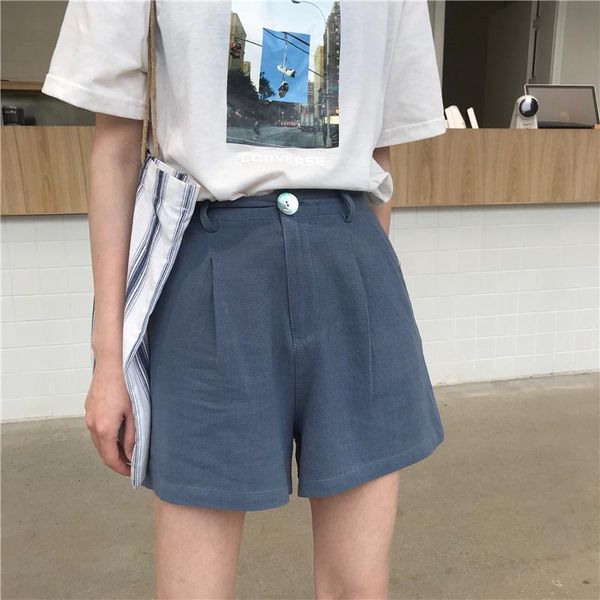 women's shorts summer thin high waist a-line loose casual straight short female 2021 fashion solid sweet office ladies bottoms, White;black
women's shorts summer thin high waist a-line loose casual straight short female 2021 fashion solid sweet office ladies bottoms, White;black