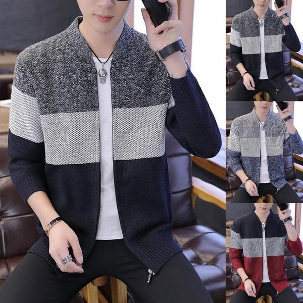 men's jackets autumn men long sleeve knitted sweater thick warm color block zip jacket coat, Black;brown
men's jackets autumn men long sleeve knitted sweater thick warm color block zip jacket coat, Black;brown