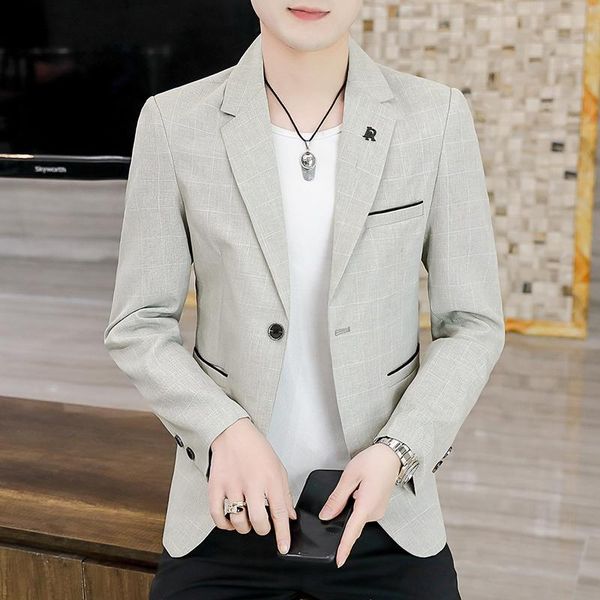 men's casual small suit jacket korean version slim fashion student single business will be western clothing suits & blazers, White;black
men's casual small suit jacket korean version slim fashion student single business will be western clothing suits & blazers, White;black