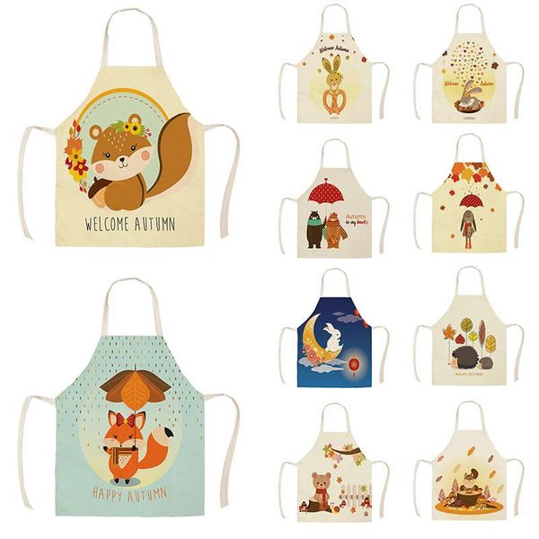 aprons happy autumn cute animal kitchen apron for woman sleeveless cotton linen cooking home cleaning toolsj933
aprons happy autumn cute animal kitchen apron for woman sleeveless cotton linen cooking home cleaning toolsj933