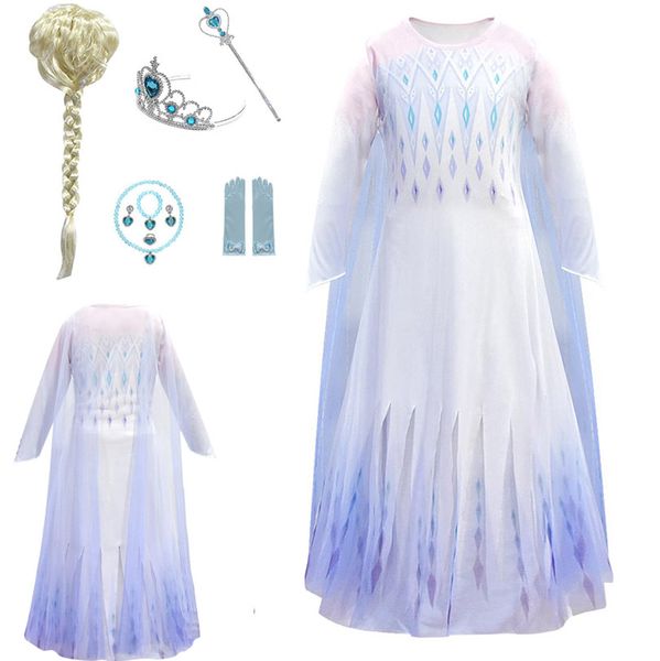 2021 costume for girls with accessory ice and snows 2 white dress kids halloween outfit snow queen cosplay party clothing hh21-681, Red;yellow
2021 costume for girls with accessory ice and snows 2 white dress kids halloween outfit snow queen cosplay party clothing hh21-681, Red;yellow