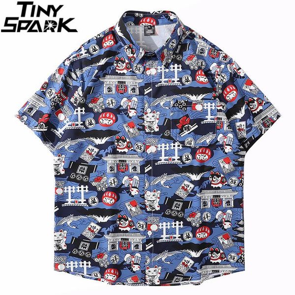 men streetwear hawaiian shirt hip hop chinese kanji cat print harajuku beach summer short sleeve aloha casual men's shirts, White;black
men streetwear hawaiian shirt hip hop chinese kanji cat print harajuku beach summer short sleeve aloha casual men's shirts, White;black