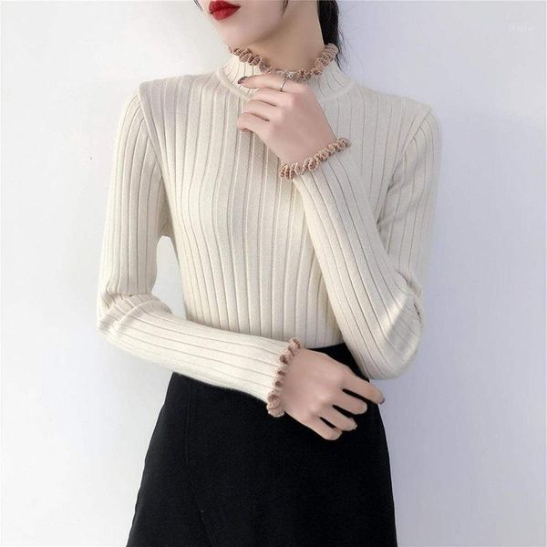women's sweaters autumn winter warm half turtleneck women sweater female jumper fashion slim solid color ribbed knitted pullovers 2021, White;black
women's sweaters autumn winter warm half turtleneck women sweater female jumper fashion slim solid color ribbed knitted pullovers 2021, White;black
