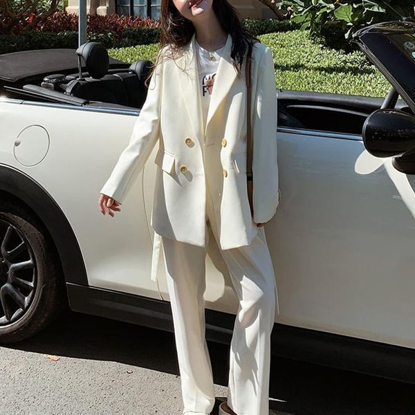 junerain 2021 vintage women office white suits two-piece pantsuit elegant blazer female set casual loose pants jacket work sets women's
junerain 2021 vintage women office white suits two-piece pantsuit elegant blazer female set casual loose pants jacket work sets women's