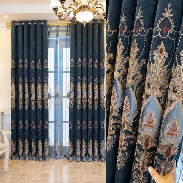 curtain & drapes european style luxury embroidered modern blackout curtains for living room window bedroom fabrics
curtain & drapes european style luxury embroidered modern blackout curtains for living room window bedroom fabrics