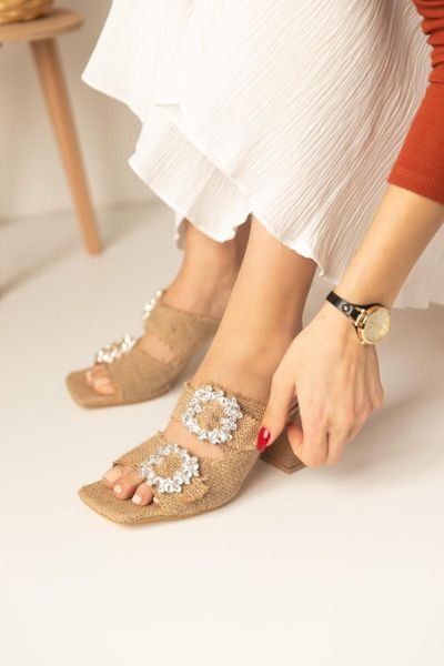 slippers mesh synthetic leather stone buckle, Black
slippers mesh synthetic leather stone buckle, Black