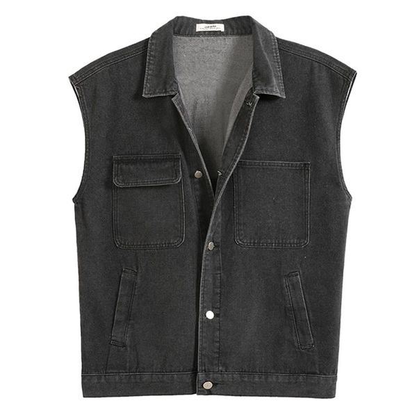 men's vests fall 2021 fashion denim jacket loose vest high-end quality soft sleeveless, Black;white
men's vests fall 2021 fashion denim jacket loose vest high-end quality soft sleeveless, Black;white