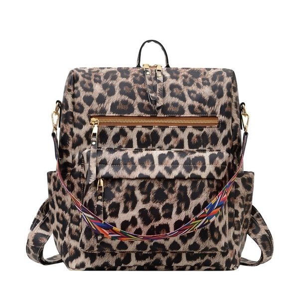 women's bag 2021 new women's pu backpack trend leopard print college student schoolbag leisure
women's bag 2021 new women's pu backpack trend leopard print college student schoolbag leisure