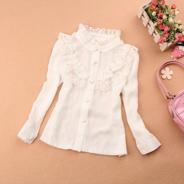 spring autumn 2 16y chiffon ruffles lace baby teen big girls white blouse long sleeve school girl kids shirts, White;black
spring autumn 2 16y chiffon ruffles lace baby teen big girls white blouse long sleeve school girl kids shirts, White;black