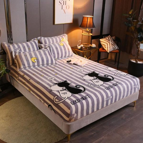 couple cat flannel bed sheets winter warm plush fitted sheet soft mink cashmere linen mattress cover elastic bedspread & sets
couple cat flannel bed sheets winter warm plush fitted sheet soft mink cashmere linen mattress cover elastic bedspread & sets