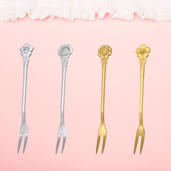 forks 4pcs stainless steel two tooth dessert fruit fork pastry picks party supplies for home ktv bar (silver+golden)
forks 4pcs stainless steel two tooth dessert fruit fork pastry picks party supplies for home ktv bar (silver+golden)