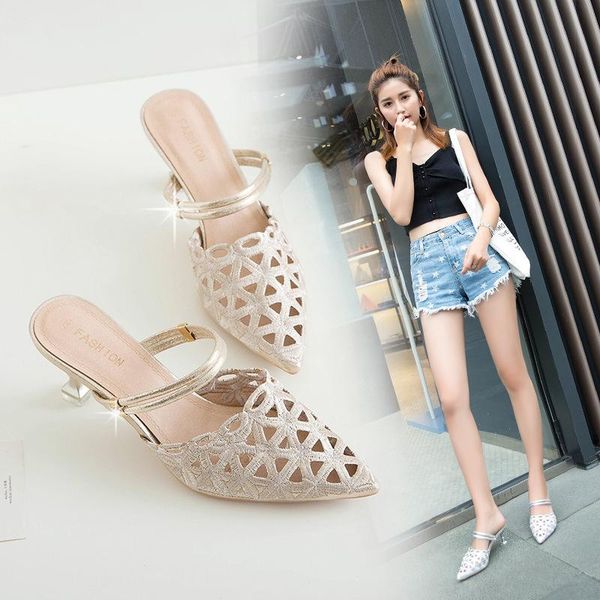 slippers cat and shoes female 2021 sandals stiletto pointed fashion rhinestones baotou half summer wear, Black
slippers cat and shoes female 2021 sandals stiletto pointed fashion rhinestones baotou half summer wear, Black
