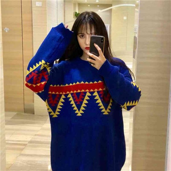 mid-length sweater long women loose-fitting outer wear autumn winter retro korean japan pullover female hk011 210507, White;black
mid-length sweater long women loose-fitting outer wear autumn winter retro korean japan pullover female hk011 210507, White;black