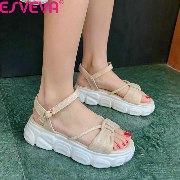 dress shoes esveva 2021 flock wedge high heel ladies summer fashion platform women pumps buckle slingback sandals big size34-43, Black
dress shoes esveva 2021 flock wedge high heel ladies summer fashion platform women pumps buckle slingback sandals big size34-43, Black