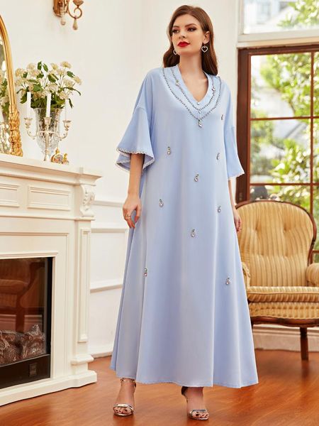 ethnic clothing ba9033 light blue hand sewn diamond loose 5 - sleeve lace gown heavy industry dress, Red
ethnic clothing ba9033 light blue hand sewn diamond loose 5 - sleeve lace gown heavy industry dress, Red