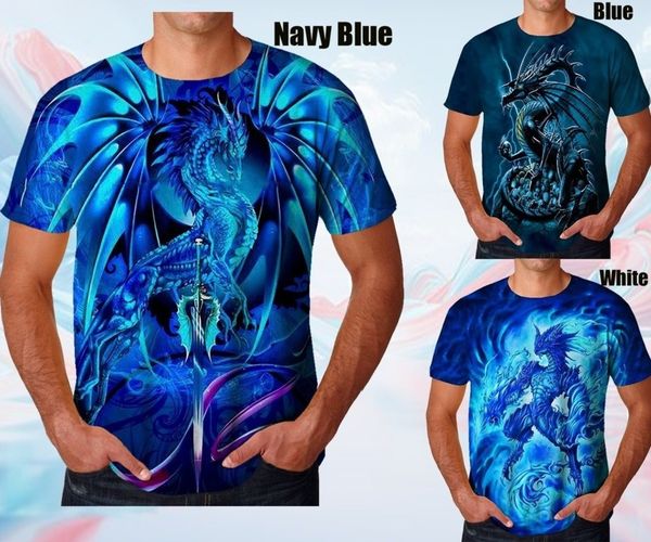 summer 3d digital dragon printing short sve casual cartoon youth loose t-shirt 1ase, White;black
summer 3d digital dragon printing short sve casual cartoon youth loose t-shirt 1ase, White;black